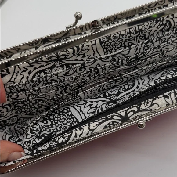 HOBO Pink Leather Clutch with Silver Accents - Picture 4 of 9